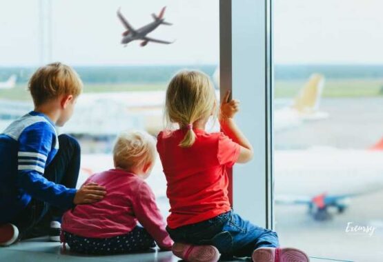 crianças viagem