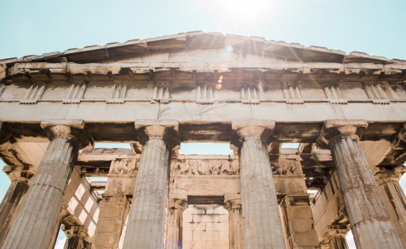 Visitando as ruínas de Atenas na Grécia